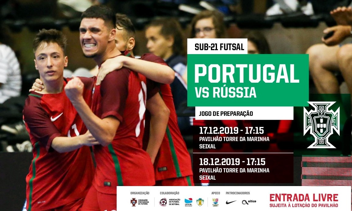 Portugal e Rússia reservam duas tardes cheias de futsal na Torre da Marinha